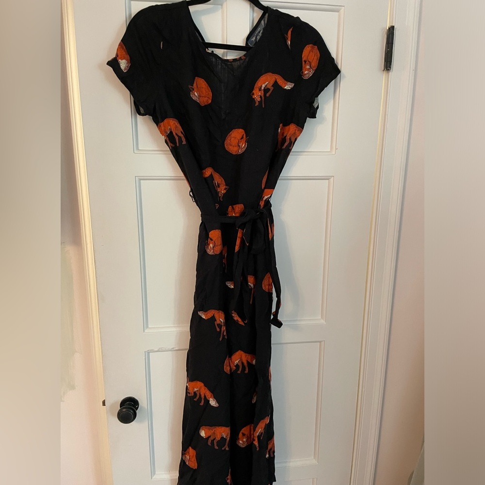 Modcloth fox linen jumpsuit